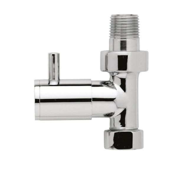 Nuie Manual Radiator Valves Nuie Minimalist Straight Radiator Valves Pair - 64mm High - Chrome