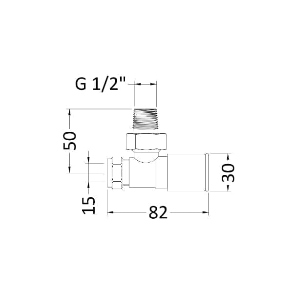 Nuie Manual Radiator Valves Nuie Modern Straight Radiator Valves Pair - Chrome