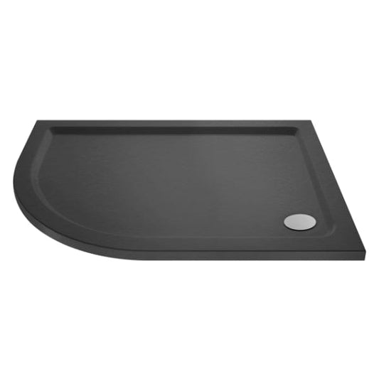 Nuie Offset Quadrant Shower Trays,Shower Trays,Nuie 900mm x 760mm / Left Nuie Offset Quadrant Shower Tray - Slate Grey