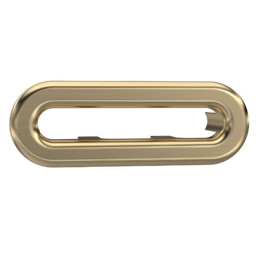 Nuie Other Toilet Accessories Brushed Brass Nuie Oval Overflow Cover
