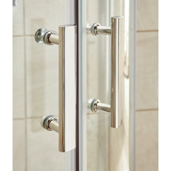 Nuie Quadrant Shower Enclosure,Enclosure,Nuie Nuie Pacific 860mm Single Entry Quadrant Shower Enclosure - Chrome