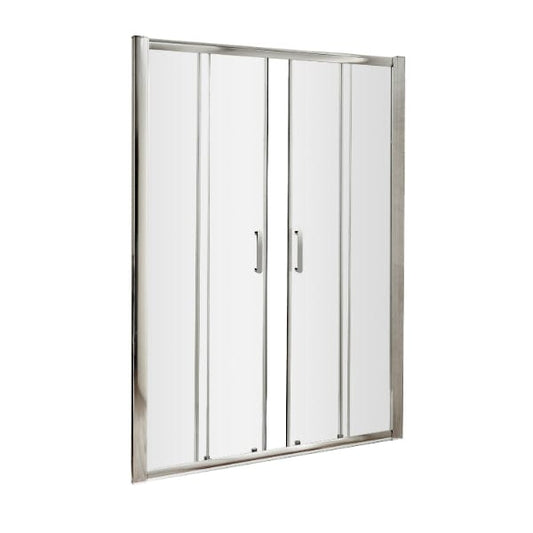 Nuie Sliding Shower Doors,Nuie,Shower Doors 1400mm Nuie Pacific Double Sliding Shower Door With Handle - Chrome