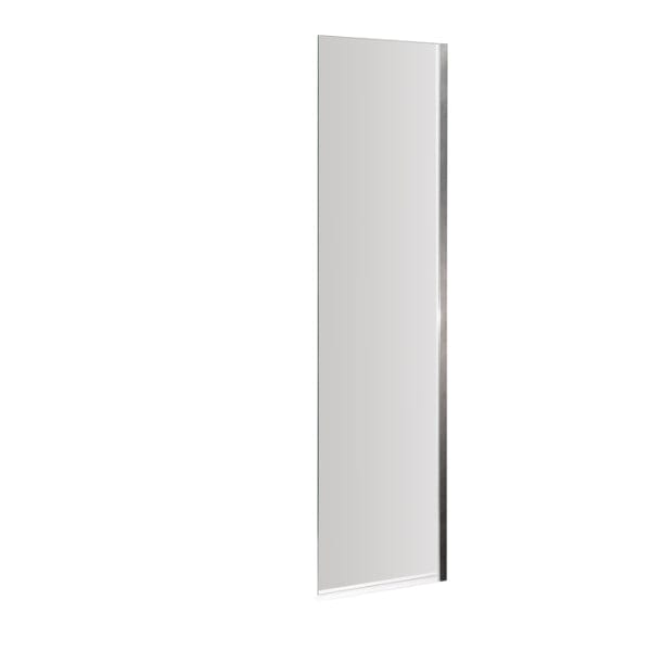 Nuie Bath Screens,Nuie,Bath Accessories Nuie Pacific Fixed Shower Bath Screen - 1400mm x 350mm - Polished Chrome