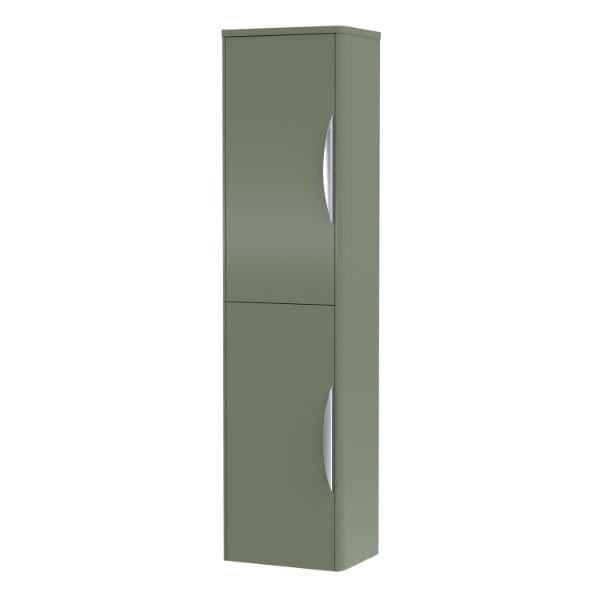 Nuie Tall Storage Units,Modern Storage Units Satin Green Nuie Parade 2 Door Wall Hung Tall Storage Unit 350mm Wide