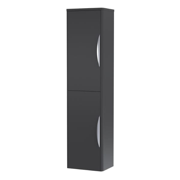 Nuie Tall Storage Units,Modern Storage Units Satin Anthracite Nuie Parade 2 Door Wall Hung Tall Storage Unit 350mm Wide