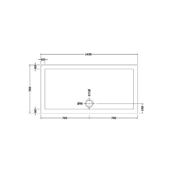 Nuie Rectangular Shower Trays,Shower Trays,Nuie Nuie Pearlstone Rectangular Shower Tray - White