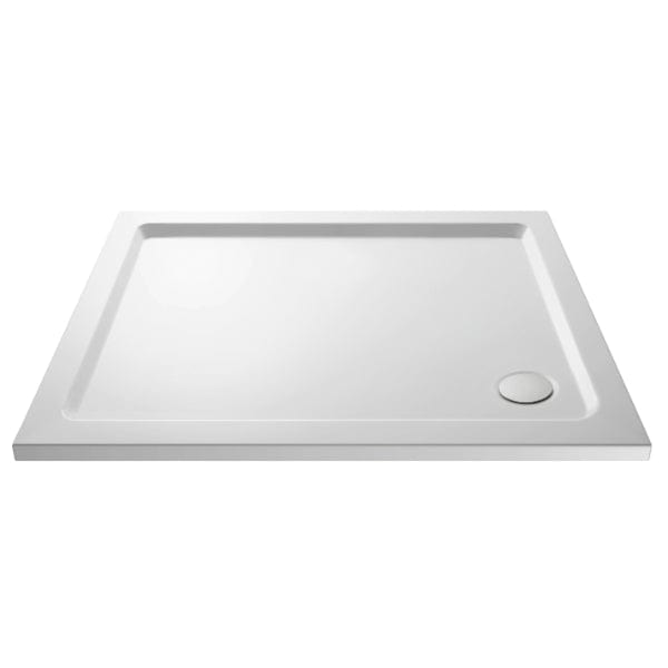 Nuie Rectangular Shower Trays,Shower Trays,Nuie 1200mm x 760mm Nuie Pearlstone Rectangular Shower Tray - White