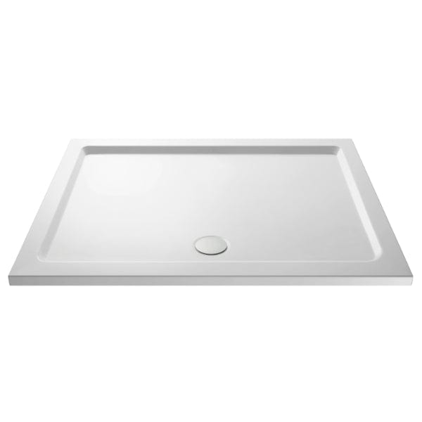 Nuie Rectangular Shower Trays,Shower Trays,Nuie 1500mm x 800mm Nuie Pearlstone Rectangular Shower Tray - White