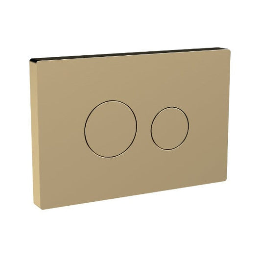 Nuie Flush Plates Brushed Brass Nuie Pneumatic Dual Flush Plate