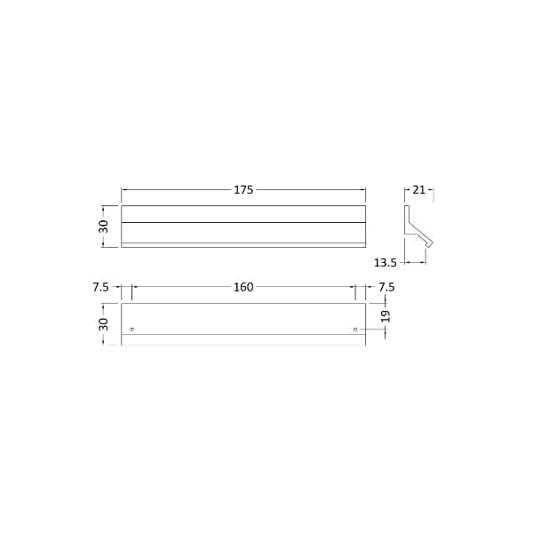 Nuie Other Furniture Accessories,Nuie Nuie Profile Furniture Handle 175mm Wide