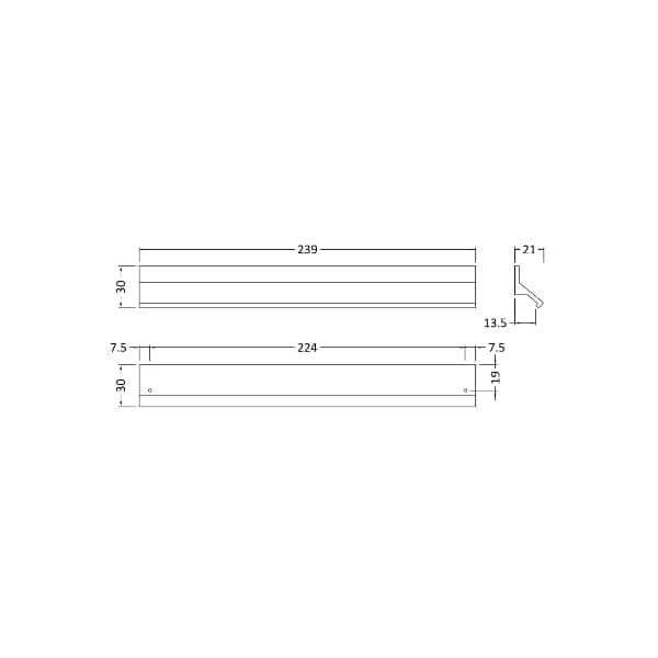Nuie Other Furniture Accessories,Nuie Nuie Profile Furniture Handle 239mm Wide