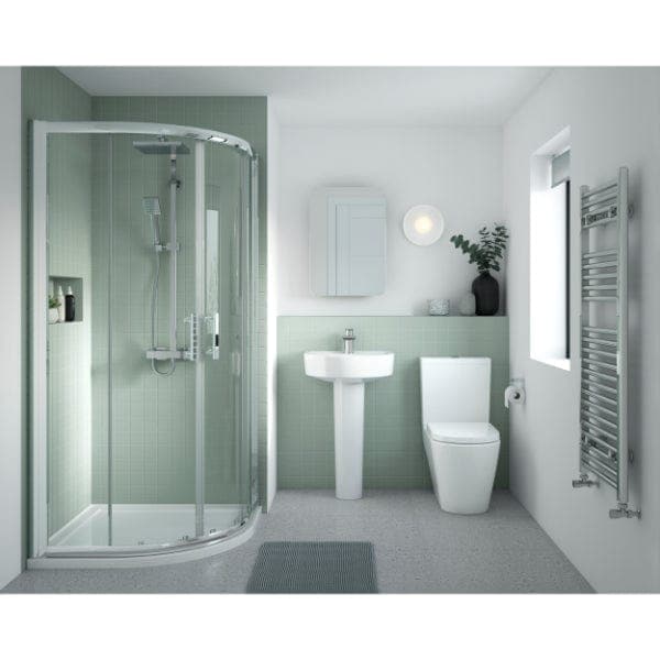 Nuie Full Pedestal Basins,Modern Basins Nuie Provost 420mm Basin With Full Pedestal - 1 TH - White