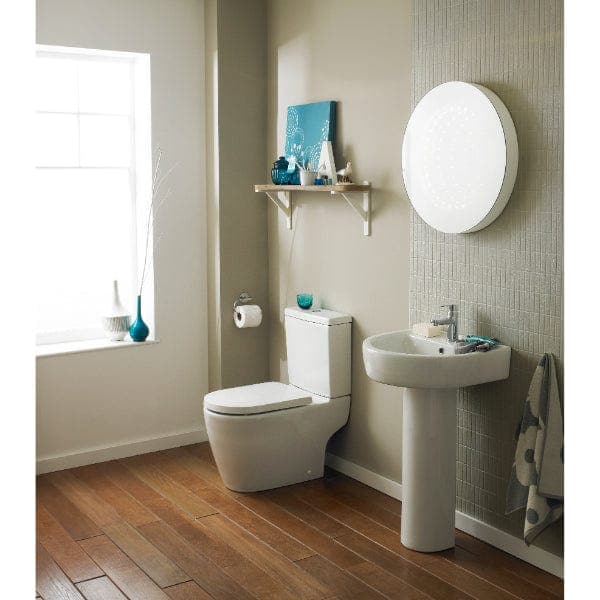 Nuie Full Pedestal Basins,Modern Basins Nuie Provost 520mm Basin With Full Pedestal - 1 TH - White