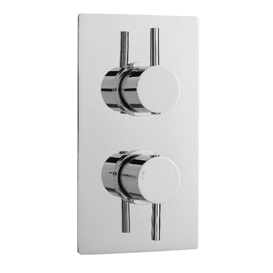 Nuie Concealed Shower Valves Nuie Quest Dual Handle Rectangular Concealed Shower Valve - Chrome