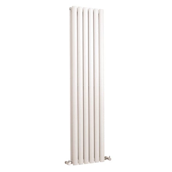 Nuie Vertical Designer Radiators,Modern Designer Radiators High Gloss White Nuie Revive Double Panel Vertical Designer Radiator - 1500mm x 354mm