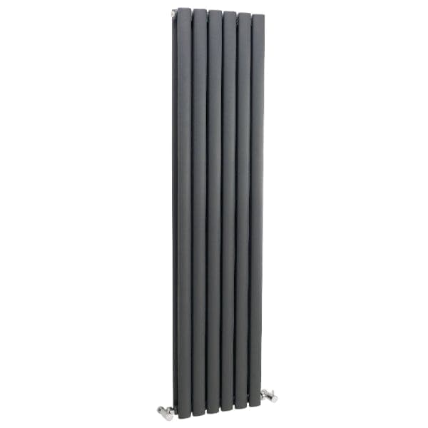 Nuie Vertical Designer Radiators,Modern Designer Radiators Anthracite Nuie Revive Double Panel Vertical Designer Radiator - 1500mm x 354mm