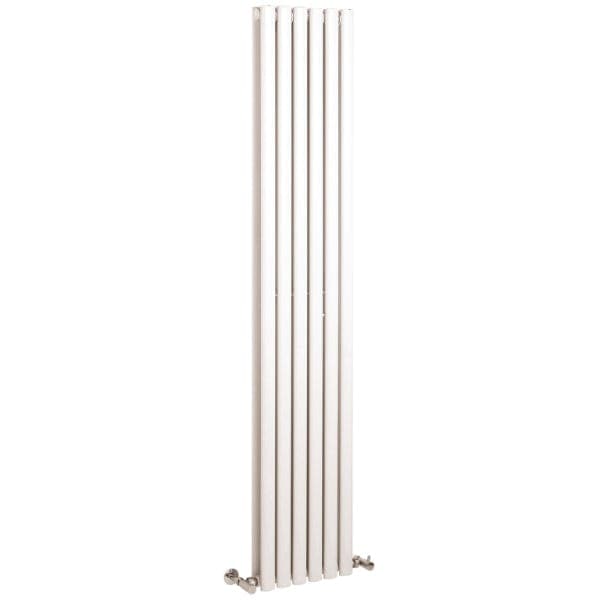 Nuie Vertical Designer Radiators,Modern Designer Radiators High Gloss White Nuie Revive Double Panel Vertical Designer Radiator - 1800mm x 354mm