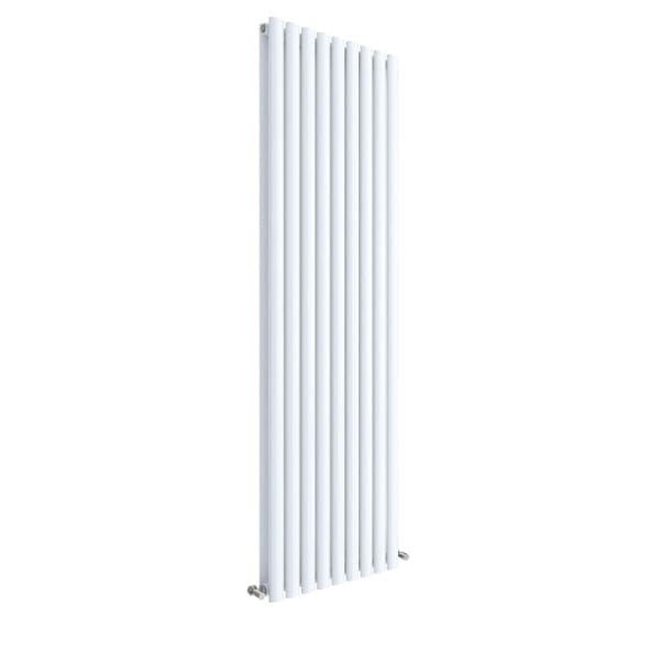 Nuie Vertical Designer Radiators,Modern Designer Radiators High Gloss White Nuie Revive Double Panel Vertical Designer Radiator - 1800mm x 528mm