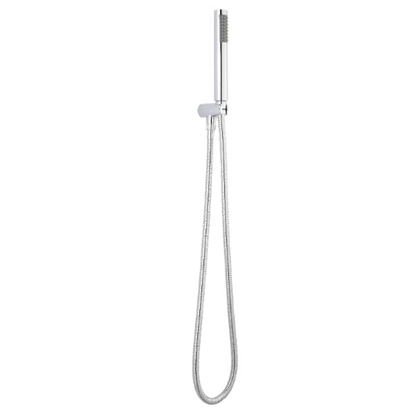 Nuie Shower Head Handsets & Hose Kits Chrome Nuie Round Pencil Shower Handset With Hose And Bracket