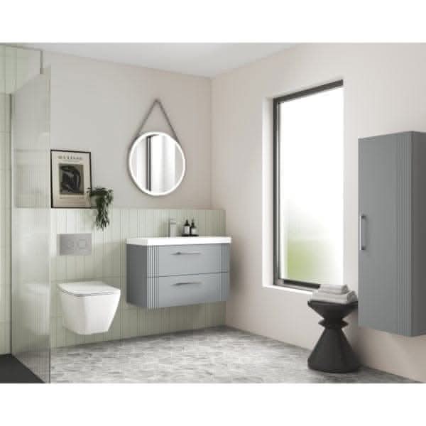 Nuie Illuminated Mirrors Nuie Salana Framed LED Illuminated Mirror With Touch Sensor - 600mm x 600mm