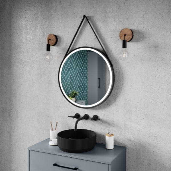 Nuie Illuminated Mirrors Nuie Salana Framed LED Illuminated Mirror With Touch Sensor - 600mm x 600mm