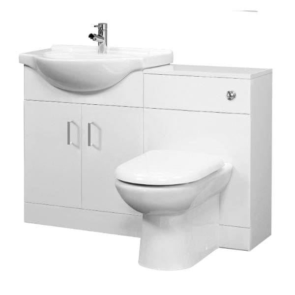 Nuie Floor Standing Vanity Units,Modern Vanity Units,Basins With Floor Standing Vanity Units, Nuie Nuie Saturn Floorstanding Combination Unit 1050mm Wide - Gloss White