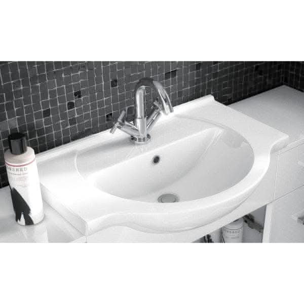 Nuie Floor Standing Vanity Units,Modern Vanity Units,Basins With Floor Standing Vanity Units, Nuie Nuie Saturn Floorstanding Combination Unit 1050mm Wide - Gloss White