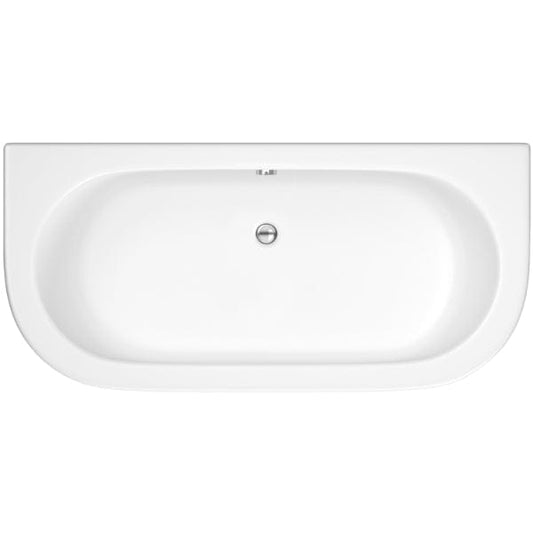 Nuie Freestanding Baths,Nuie,Modern Freestanding Baths,Back to Wall Baths Nuie Shingle Back to Wall Bath With Panel - 1700mm x 750mm - White