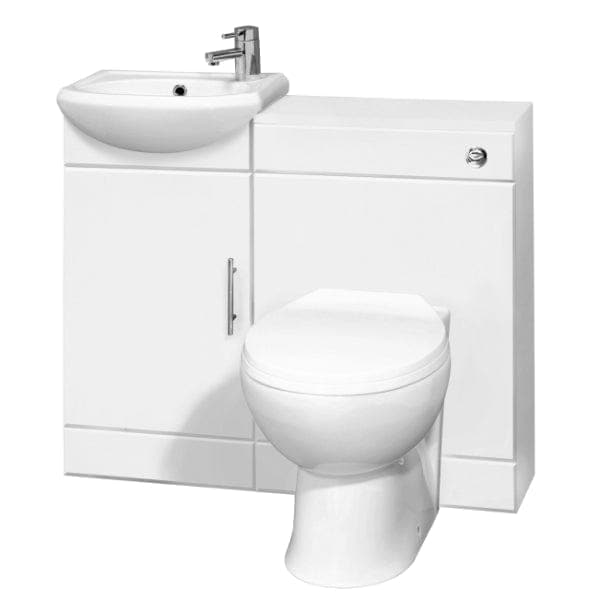 Nuie Floor Standing Vanity Units,Modern Vanity Units,Basins With Floor Standing Vanity Units, Nuie Nuie Sienna Floorstanding Combination Unit 900mm Wide - Gloss White