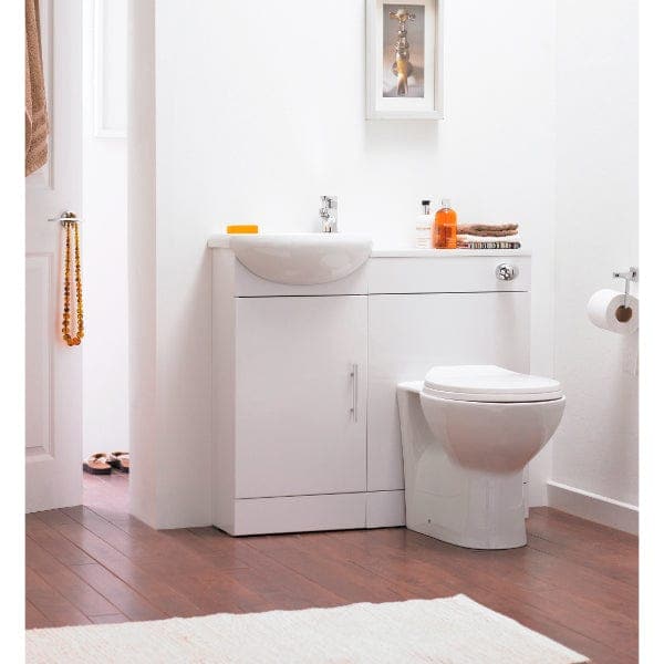 Nuie Floor Standing Vanity Units,Modern Vanity Units,Basins With Floor Standing Vanity Units, Nuie Nuie Sienna Floorstanding Combination Unit 900mm Wide - Gloss White