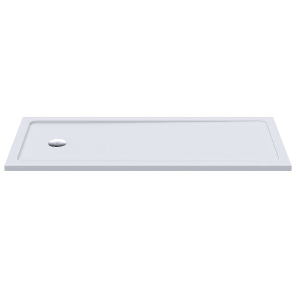 Nuie Rectangular Shower Trays,Shower Trays,Nuie Nuie Slip Resistant 1700mm x 700mm Bath Replacement Rectangular Shower Tray - White