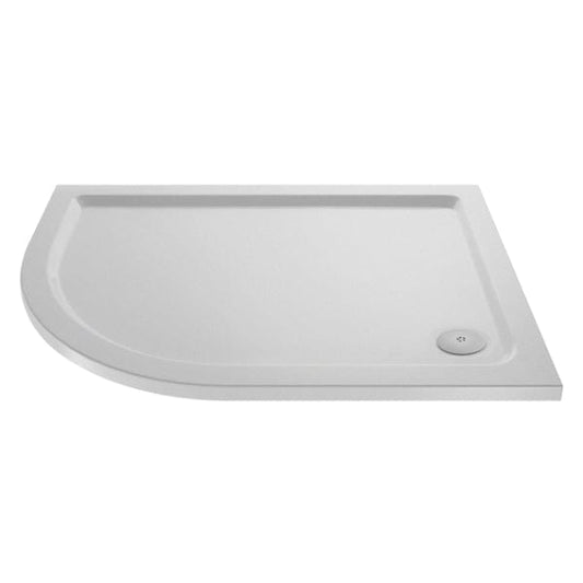 Nuie Offset Quadrant Shower Trays,Shower Trays,Nuie 900mm x 760mm / Left Nuie Slip Resistant Offset Quadrant Shower Tray - White