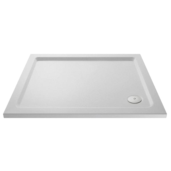 Nuie Rectangular Shower Trays,Shower Trays,Nuie 1100mm x 800mm Nuie Slip Resistant Rectangular Shower Tray - White