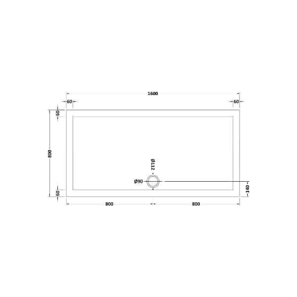Nuie Rectangular Shower Trays,Shower Trays,Nuie Nuie Slip Resistant Rectangular Shower Tray - White