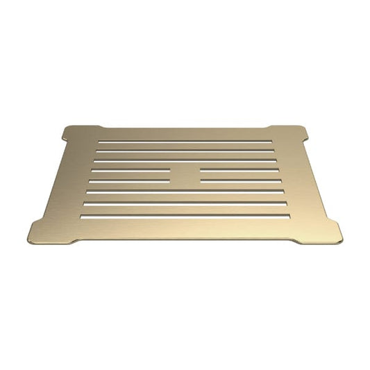 Nuie Shower Tray Accessories,Nuie Brushed Brass/White Nuie Square Shower Tray Waste