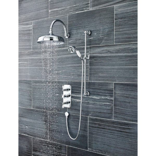 Nuie Shower Heads Nuie Tec Apron 300mm Diameter Fixed Shower Head - Chrome