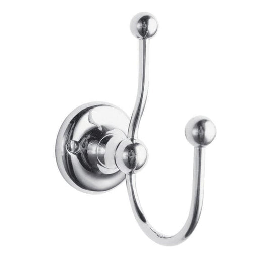 Nuie Robe Hooks Nuie Traditional Double Robe Hook - Chrome