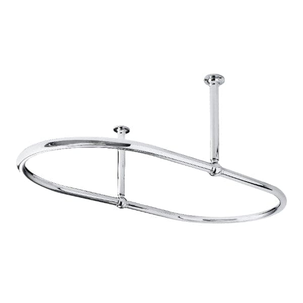 Nuie Curtain Rails Nuie Traditional Oval Shower Curtain Rail - Chrome