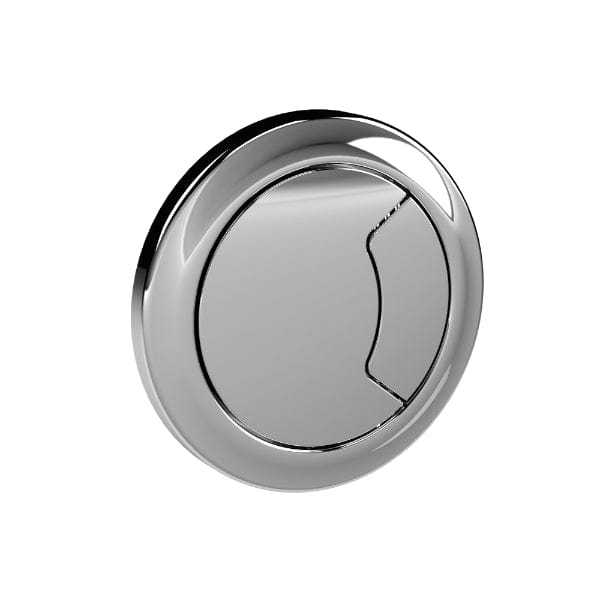 Nuie Concealed Cisterns Nuie Universal Access Concealed Toilet Cistern With Chrome Round Flush Plate - Black/White