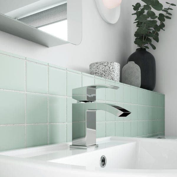 Nuie Basin Mixer Taps,Deck Mounted Taps,Modern Taps Nuie Vibe Midi Mono Basin Mixer Tap With Waste - Chrome