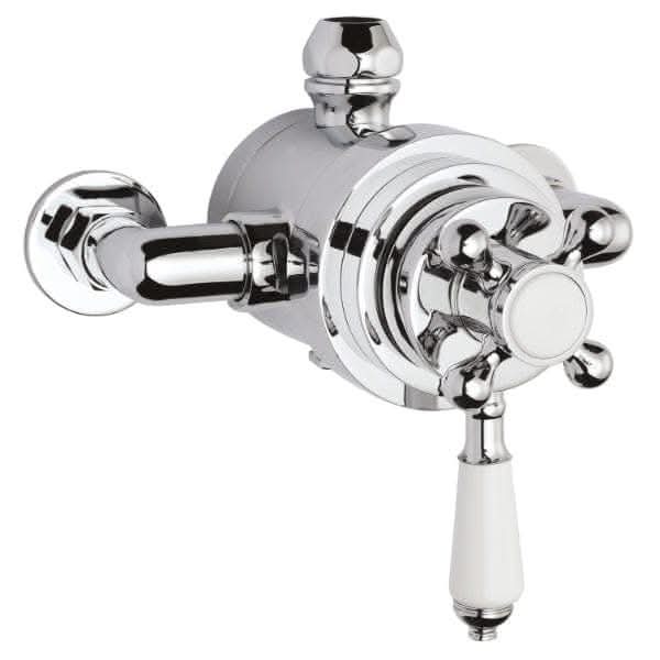 Nuie Exposed Shower Valves Nuie Victorian Concentric Dual Handle Exposed Shower Valve - Chrome