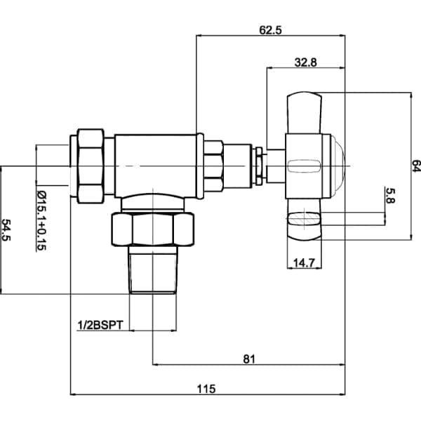 Nuie Manual Radiator Valves Nuie Victorian Crosshead Angled Radiator Valves Pair - Chrome