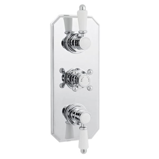 Nuie Concealed Shower Valves Nuie Victorian Triple Handle Concealed Shower Valve - Chrome