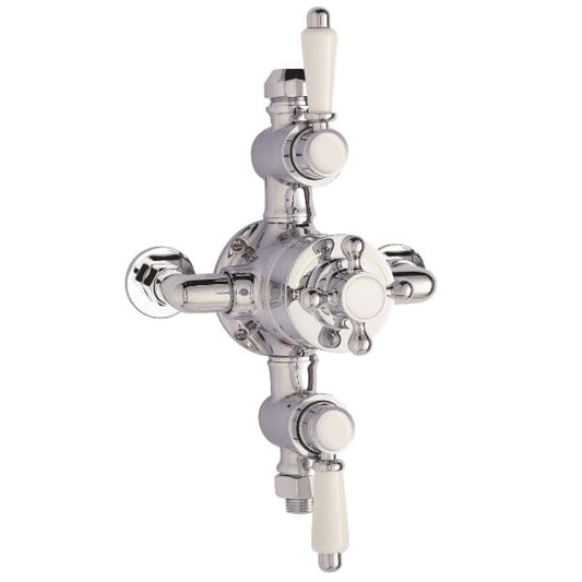 Nuie Exposed Shower Valves Nuie Victorian Triple Handle Exposed Shower Valve - Chrome