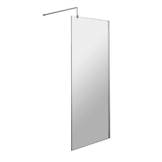 Nuie Wet Room Glass & Screens 700mm / Chrome Nuie Wetroom Screen And Support Bar