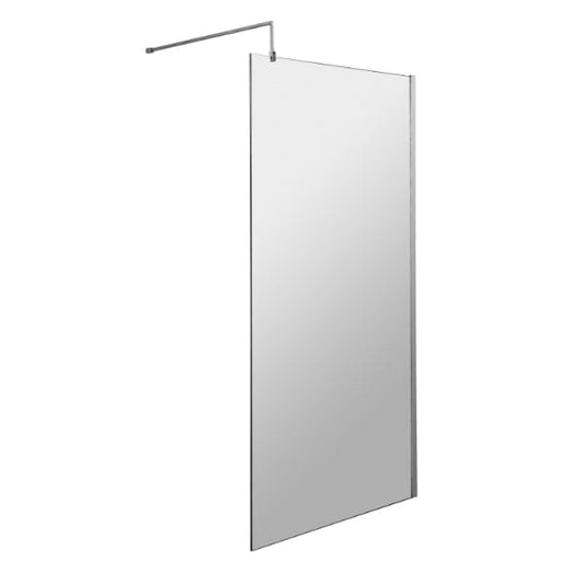 Nuie Wet Room Glass & Screens 1000mm / Chrome Nuie Wetroom Screen And Support Bar