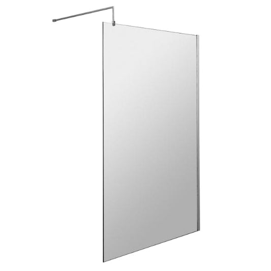 Nuie Wet Room Glass & Screens 1200mm / Chrome Nuie Wetroom Screen And Support Bar