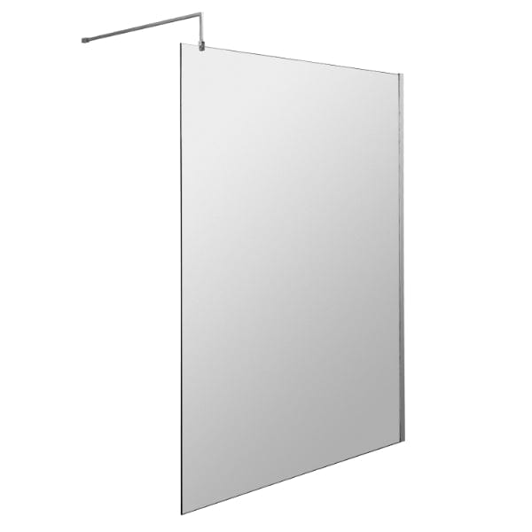 Nuie Wet Room Glass & Screens 1400mm / Chrome Nuie Wetroom Screen And Support Bar