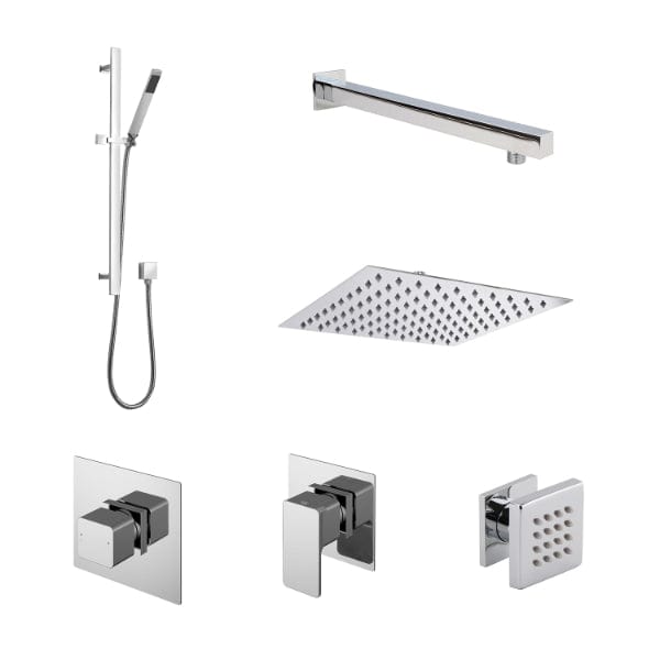 Nuie Concealed Shower Valves Nuie Windon 3 Outlet Concealed Shower Valve With Kit And Stop Tap - Chrome