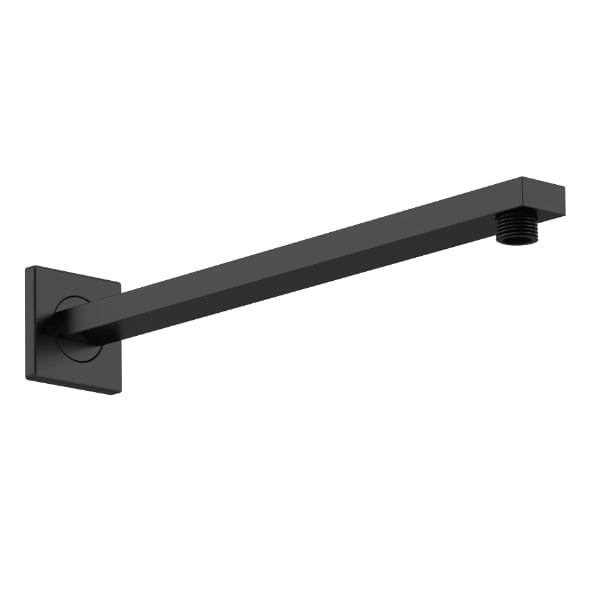 Nuie Shower Arms Matt Black Nuie Windon 410mm Long Rectangular Wall Mounted Shower Arm